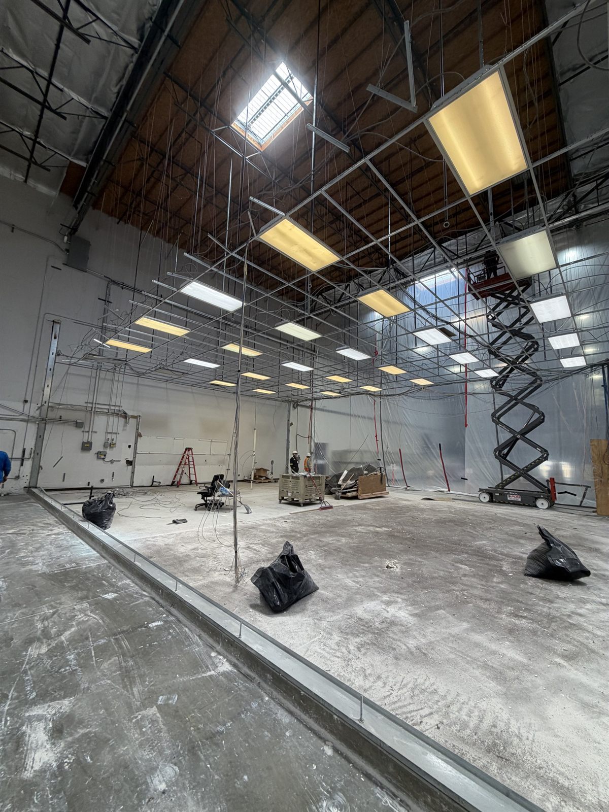 Warehouse interior cleared after demolition